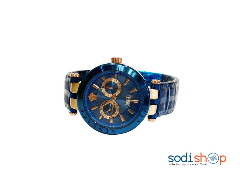 Versace Montre Homme Cadran Analogique - Indicateur de Date Couleur Bleu DI0026