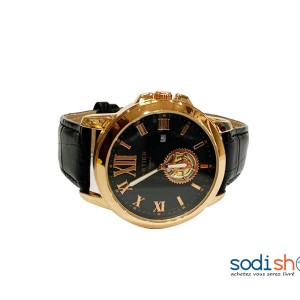 Montre Cartier - Indicateur de Date Couleur Noir et Or Pour Homme DI0026