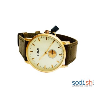 Montre TOMI - Accessoire Elégant Bracelet en Daim Pour Homme DI0026