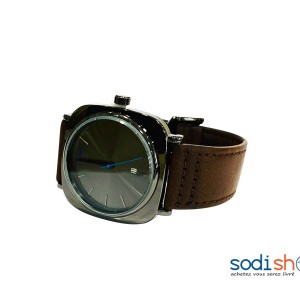 Montre Homme Bracelet en Cuir - Couleur Marron et Noir DI0026