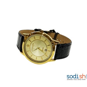 Montre Pour Homme Cadran Analogique Indicateur de Date Couleur Marron et Noir DI0026