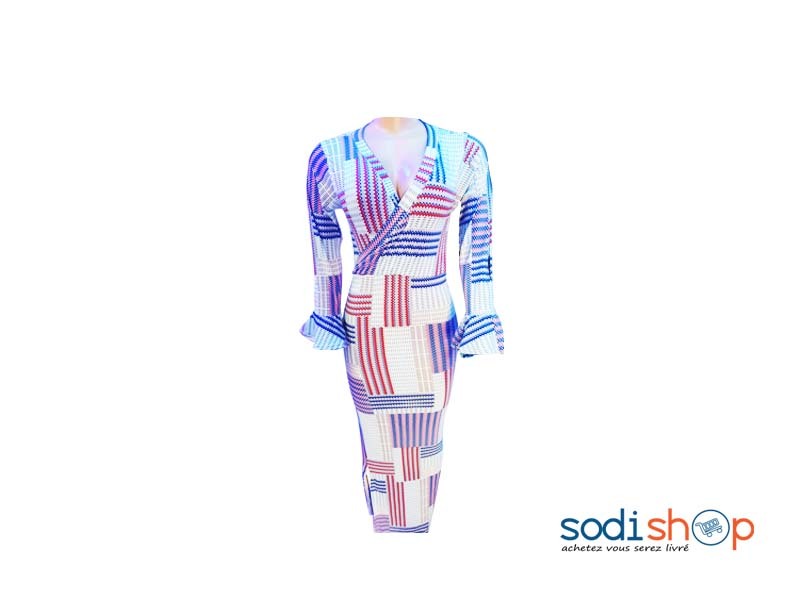 Robe Multicolore Habit Sexy - Coupe Slim Pour Femme NY00136