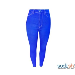 Jean Slim - Pantalon Pour Femme Couleur Bleu NY00136