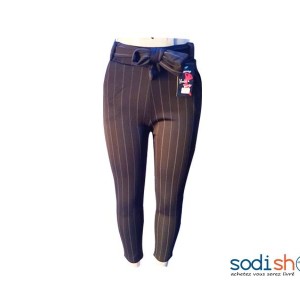 Pantalon Slim Tissu Noir - Haute Qualité Pour Femme NY00136