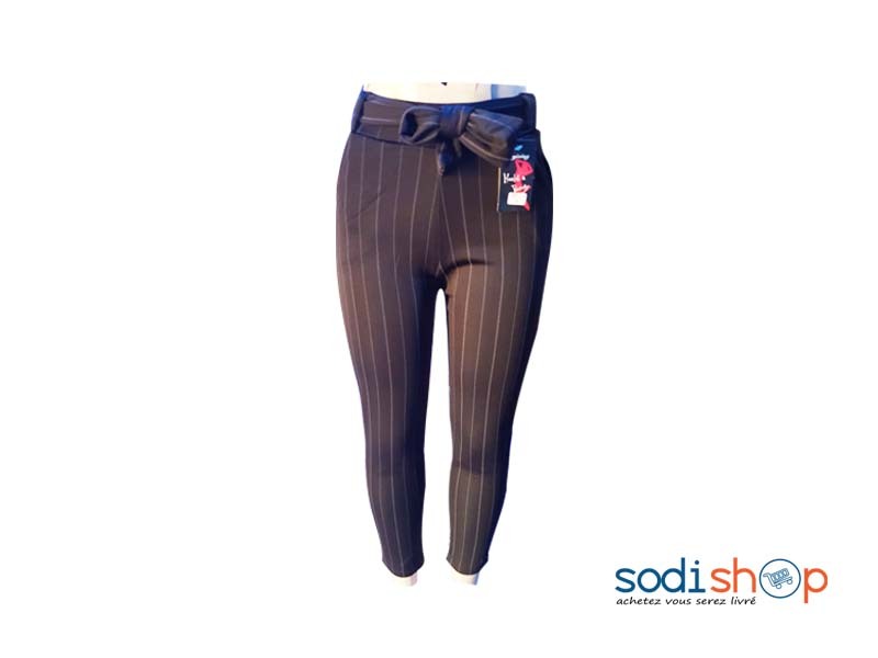Pantalon Slim Tissu Noir - Haute Qualité Pour Femme NY00136