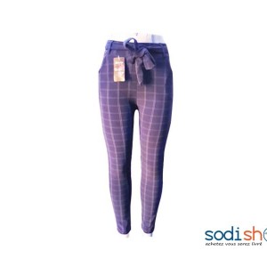 Pantalon Slim Tissu Bleu Foncé - Haute Qualité Pour Femme NY00136