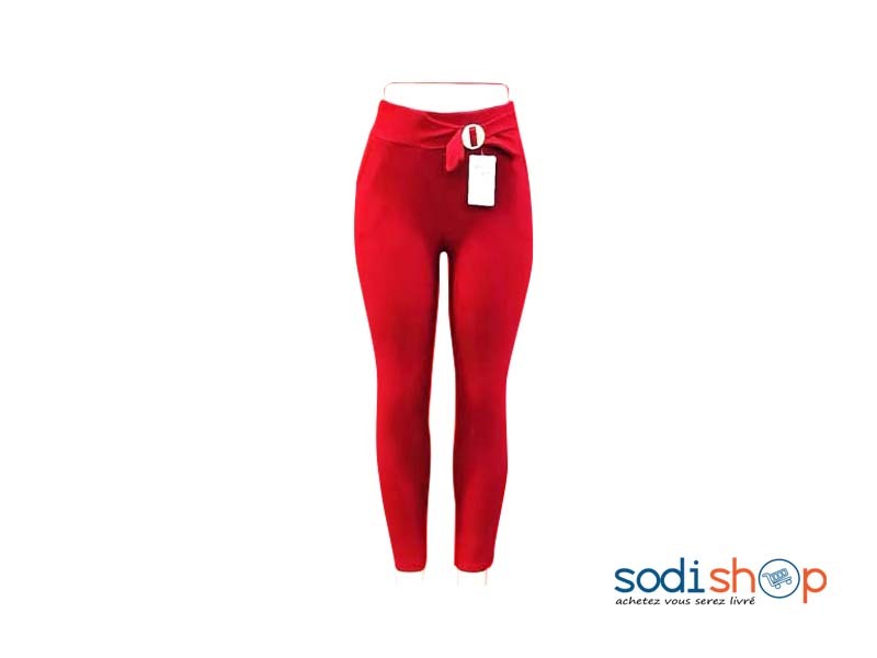 Pantalon Slim Joli Design - Couleur Rouge Pour Femme NY00136