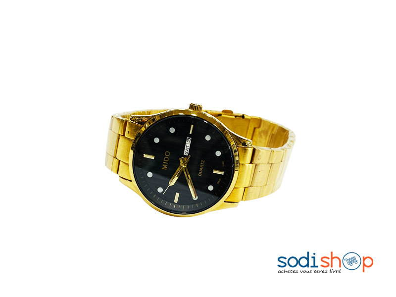 Montre Mido - Haute Qualité Indicateur de Date Couleur Or et Noir DI0026
