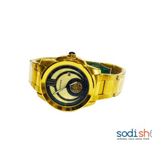 Montre Cartier Design Stylé - Couleur Or Pour Homme DI0026