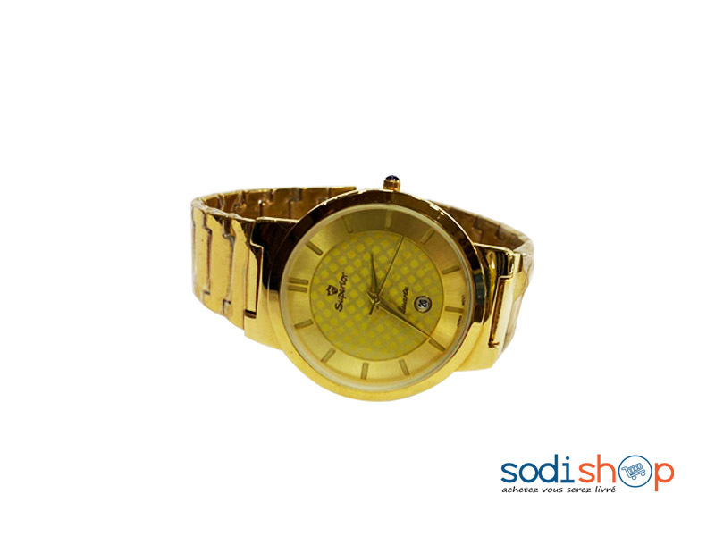 Montre Superior Couleur Doré - Indicateur de Date Pour Homme DI0026