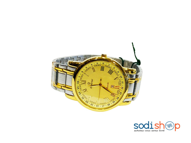 Montre Classique Pour Homme Superior - Couleur Or et Argent Haute Qualité DI0026