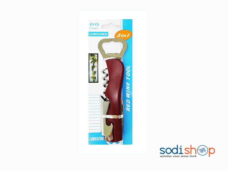 Ouvre-bouteilles Multi-usage 3en1 - Tir-Bouchon Efficacité Maximale LB0060