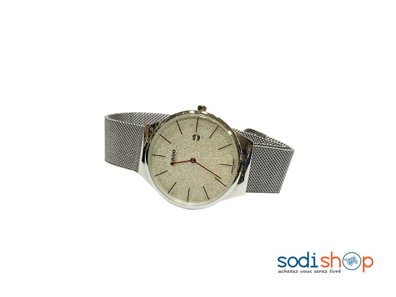 Montre Rado - Cadran Analogique avec Date Couleur Argent Pour Homme DI0026