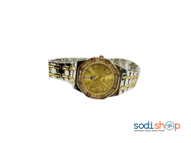 Montre Classique Pour Femme - Couleur Or et Argent Haute Qualité DI0026