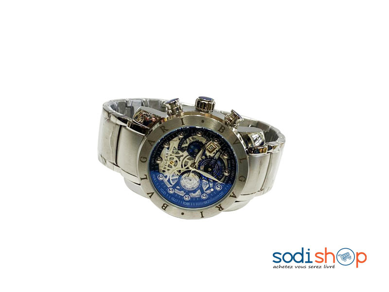 Montre BVLGARI Indicateur de Date - Couleur Argent Pour Homme DI0026