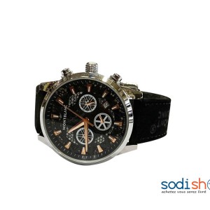 Montre MontBlanc Cadran Analogique - Bracelet en Daim Pour Homme DI0026