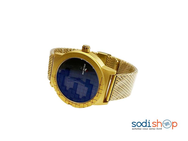 Spécial One Montre Homme - Haute Qualité Cadran Analogique Couleur Or et Bleu DI0026