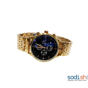 Montre Homme Calvin Klein - Indicateur de Date Bracelet en Acier Inoxydable Couleur Or DI0026