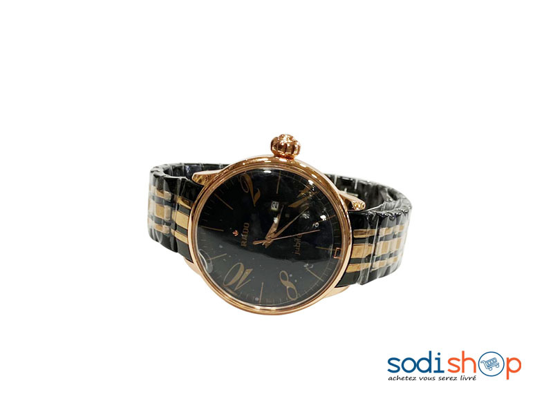 Montre Rado - Cadran Analogique avec Date Couleur Noir et Marron Pour Homme DI0026
