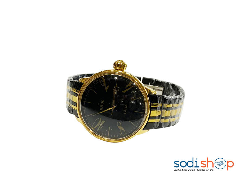 Montre Rado - Cadran Analogique avec Date Couleur Noir et Or Pour Homme DI0026