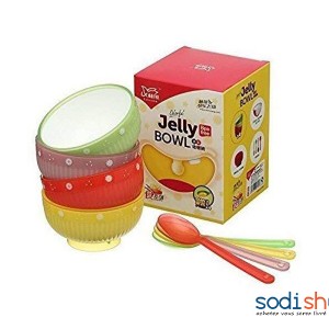 Mini Tasses + Cuillères Pour Enfant 8 Pièces - Jelly Bowl Colorful LB0060