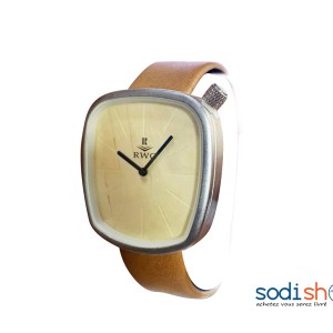 Montre analogique RWC-M840 en cuir couleur marron