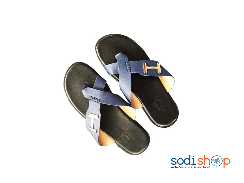Chaussure Nue Pied Pour Homme Couleur Noir et Bleue AB00132
