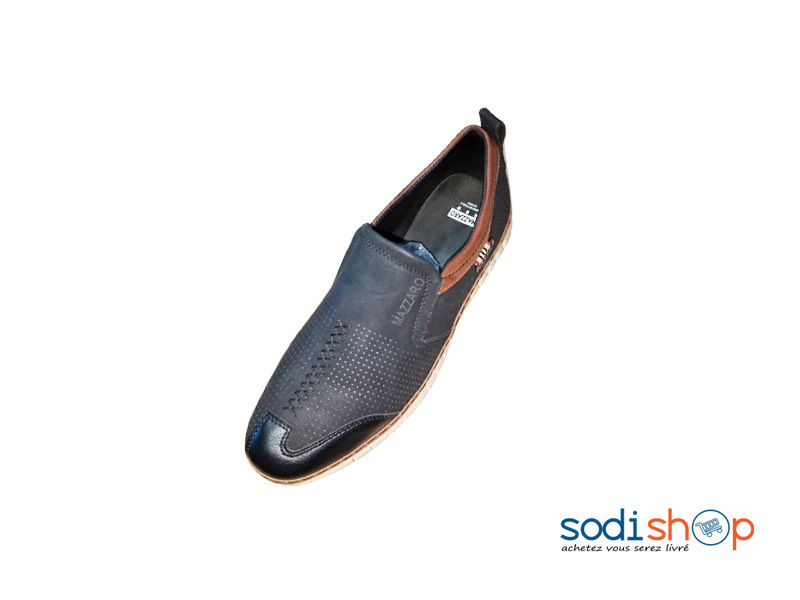 Chaussure Pour Homme Mazzaro Couleur Noire en Dain GJ0058