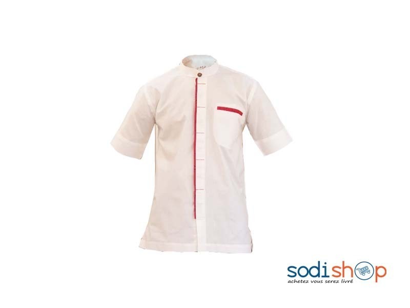 Chemise Homme Manche Courte Couleur Blanche MJ0021