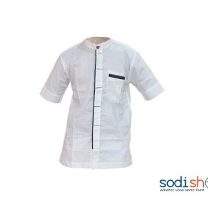 Chemise Homme Manche Courte Couleur Noire MJ0021