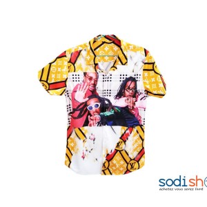 Chemise Oversize Imprimée à Manches Courtes  BK0096