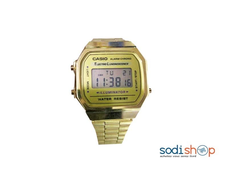 Montre Casio en Acier Inoxydable Couleur Dorée - MP00145
