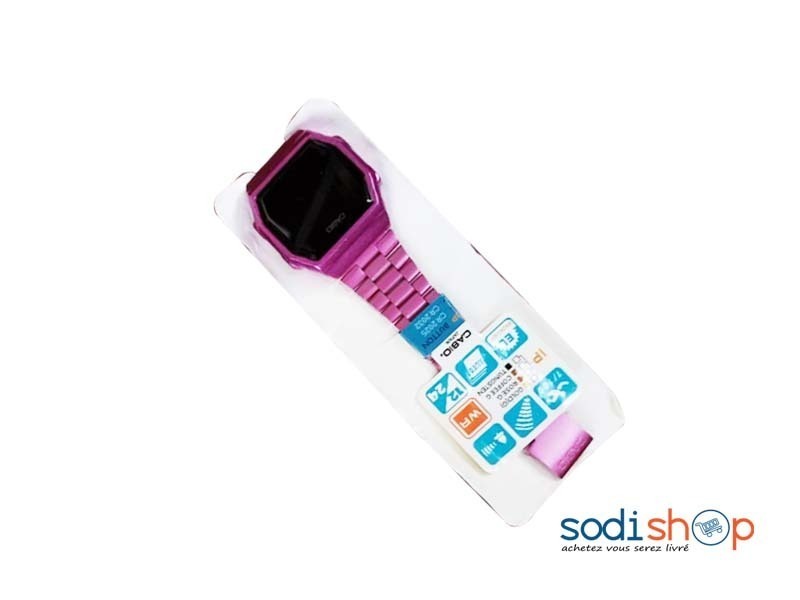 Montre Casio en Acier Inoxydable Couleur Rose - MP00145