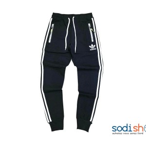 Pantalon Jogging Adidas Couleur Noir et Blanc BK0096