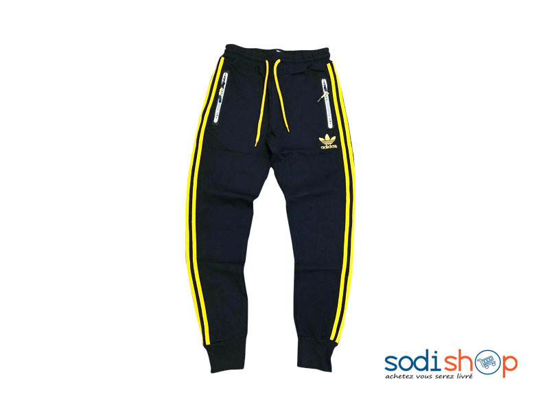Pantalon Jogging Adidas Couleur Noir et Jaune BK0096