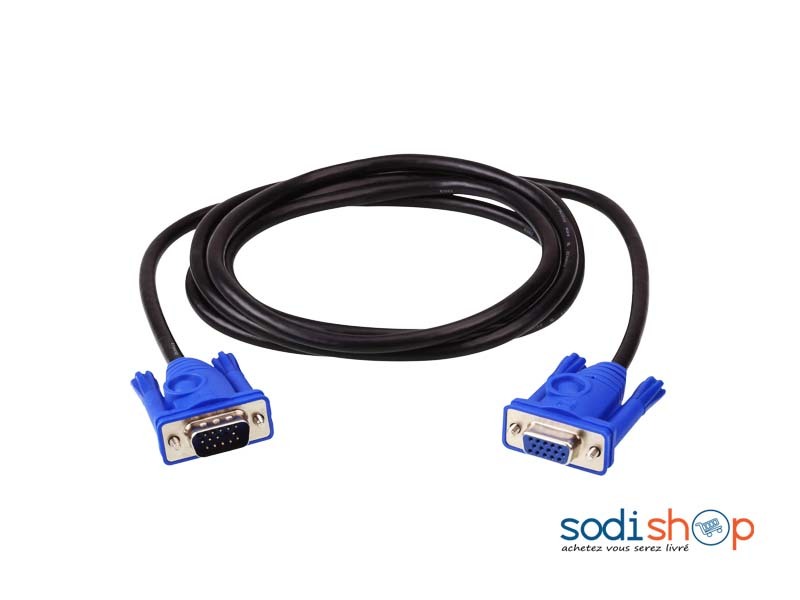 Câble Vidéo VGA 3 Mètres 1080P Full HD - Mâle Vers Mâle MM00137
