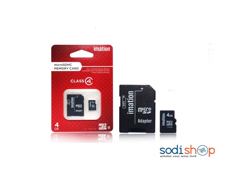 Imation Carte Mémoire 4GB - Micro SD Adapter Transfert Rapide MM00137
