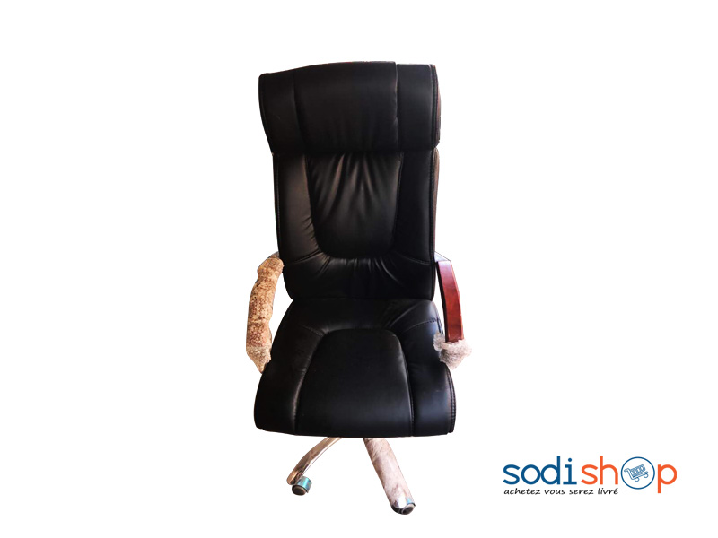 Chaise de Bureau avec Roulettes et Accoudoirs - Couleur Noir et Marron GM00138