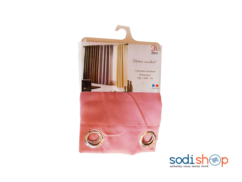 Rideau Occultant Couleur Rose 140x240 cm - 2A Déco Maison et Bureau AK0028 – Image 2