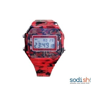 Montre Casio - Ultra Stylée Couleur Rouge Cadran Numérique Pour Homme MP00145