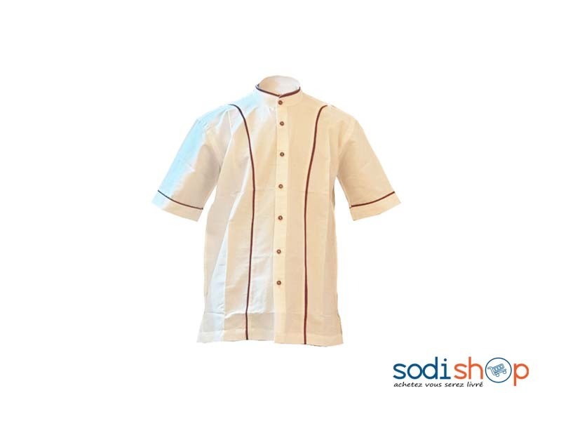 Chemise Blanche - Coton Manches Courtes Haute Qualité MJ0021