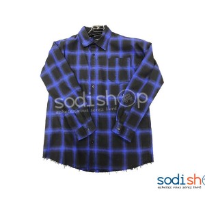 Chemise à Carreaux AMIRI - Motif Tendance Couleur Bleu BK0096