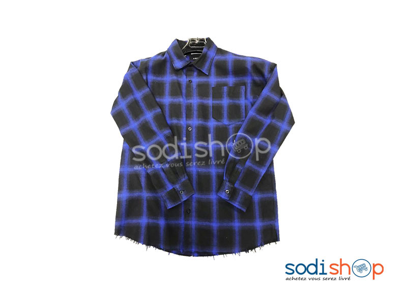 Chemise à Carreaux AMIRI - Motif Tendance Couleur Bleu BK0096