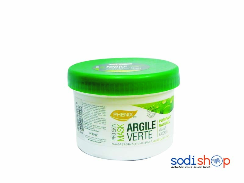Argile Verte Crème 100% Naturelle Soin Visage et Corps - Purifiant Pro Mask Phénix 2M TU00112