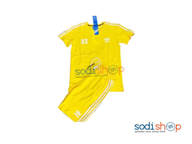 Ensemble Maillot Complet Adidas Couleur Jaune AY00145
