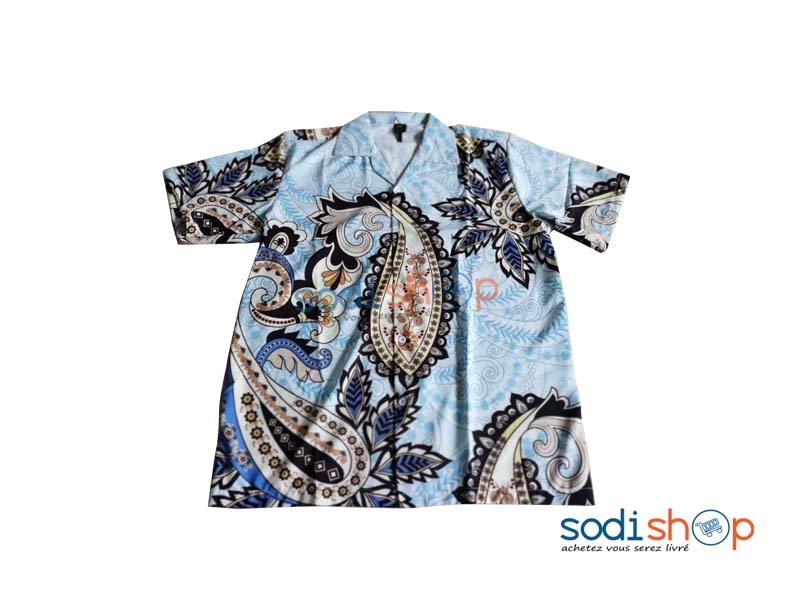 Chemise à Imprimé - Couleur Bleu Ultra Stylée BK0096