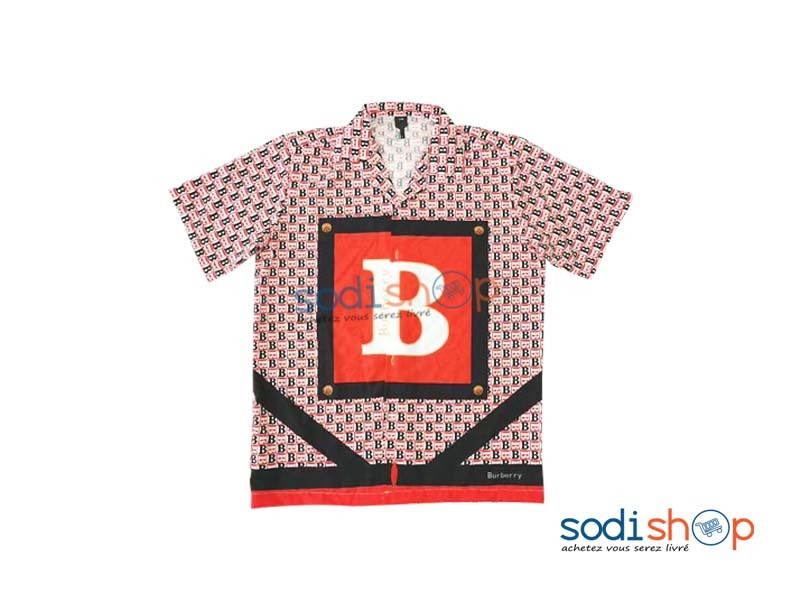 Chemise Burberry Haute Qualité - Couleur Rouge et Noir BK0096