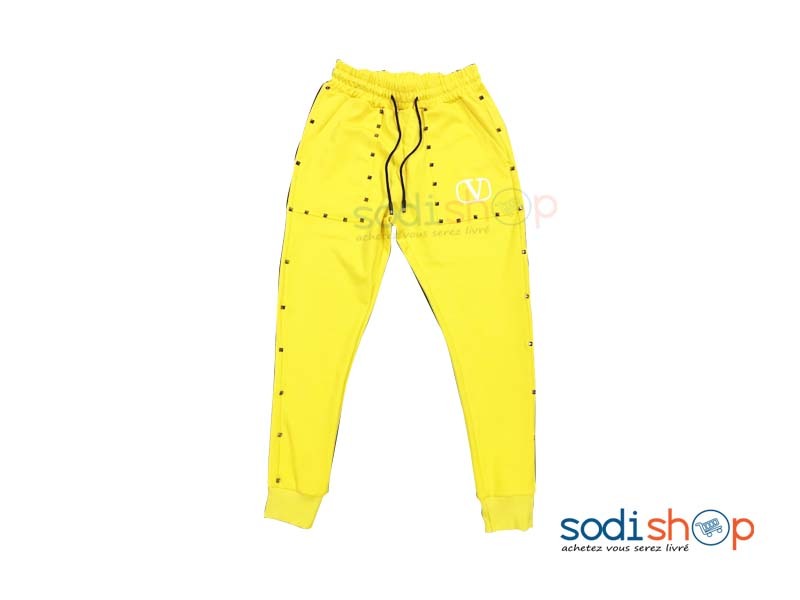 Pantalon Jogging Couleur Jaune - Coton Haute Qualité BK0096