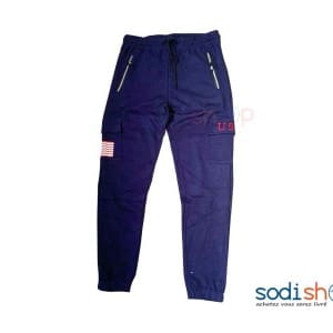 Pantalon Jogging - Coton Couleur Bleu Foncé BK0096