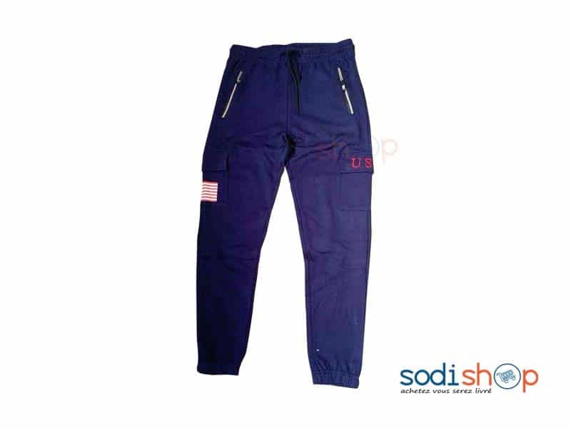 Pantalon Jogging - Coton Couleur Blanc BK0096 – Image 2
